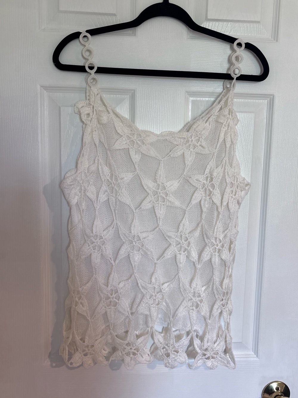 Zara white crochet tank top - medium